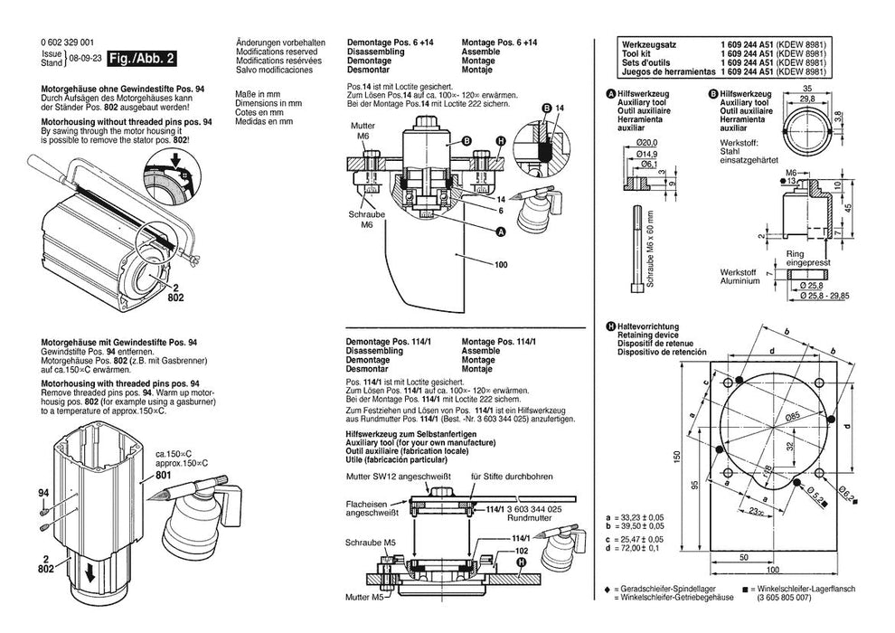 0602329034  Bosch Flat Head Angle Sander Bosch Sander Parts Diagram