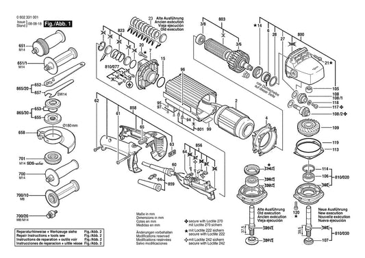 0602331007  Bosch Flat Head Angle Sander Bosch Sander Parts Diagram