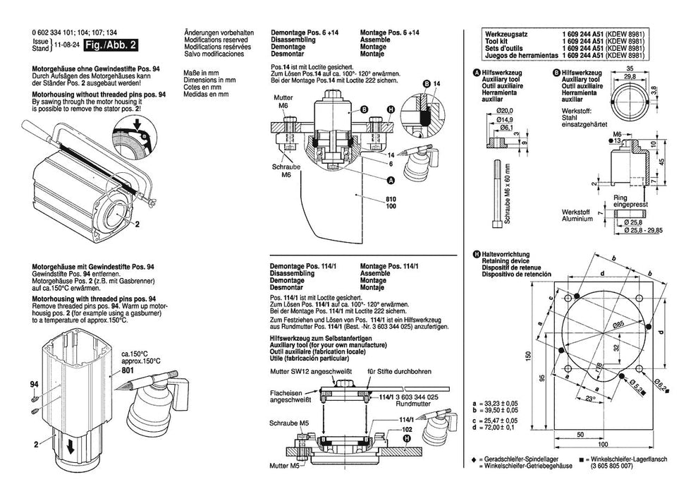 0602334107  Bosch Flat Head Angle Sander Bosch Sander Parts Diagram