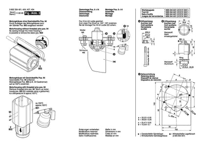 0602334401  Bosch Flat Head Angle Sander Bosch Sander Parts Diagram
