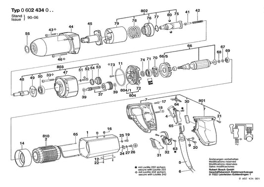0602434001  Bosch Hf-Impact Wrench Bosch Impact Wrench Parts Diagram