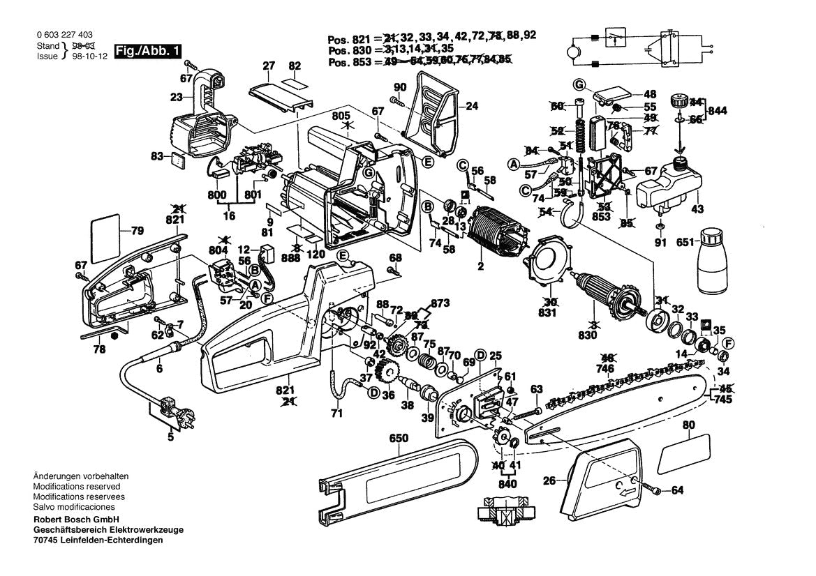 603227439 Bosch Saw Parts Diagram