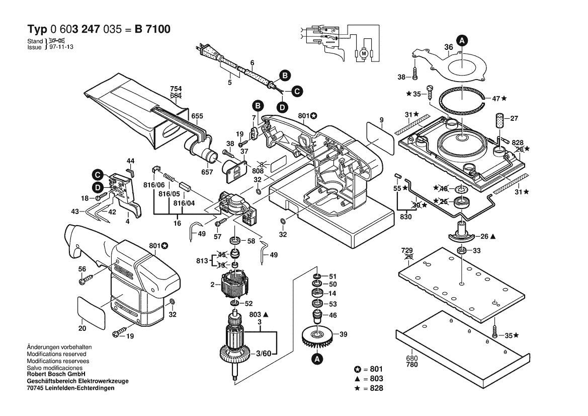 603247035 Bosch Sander Parts Diagram