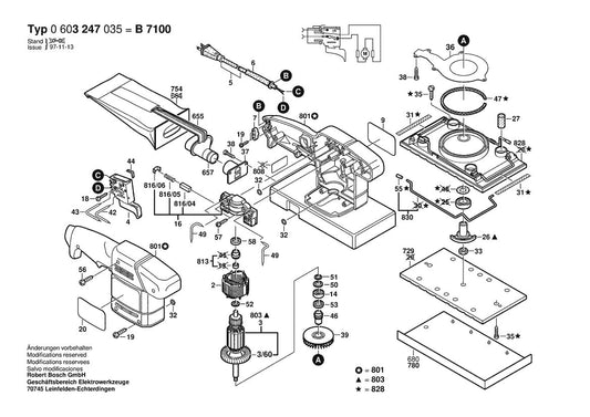 603247035 Bosch Sander Parts Diagram