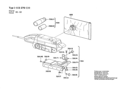 603270039 Bosch Sander Parts Diagram