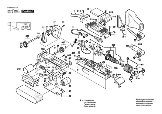 603270139 Bosch Sander Parts Diagram