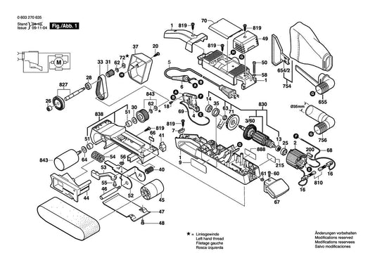 603270635 Bosch Sander Parts Diagram