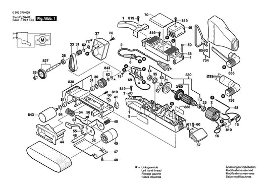 603270639 Bosch Sander Parts Diagram