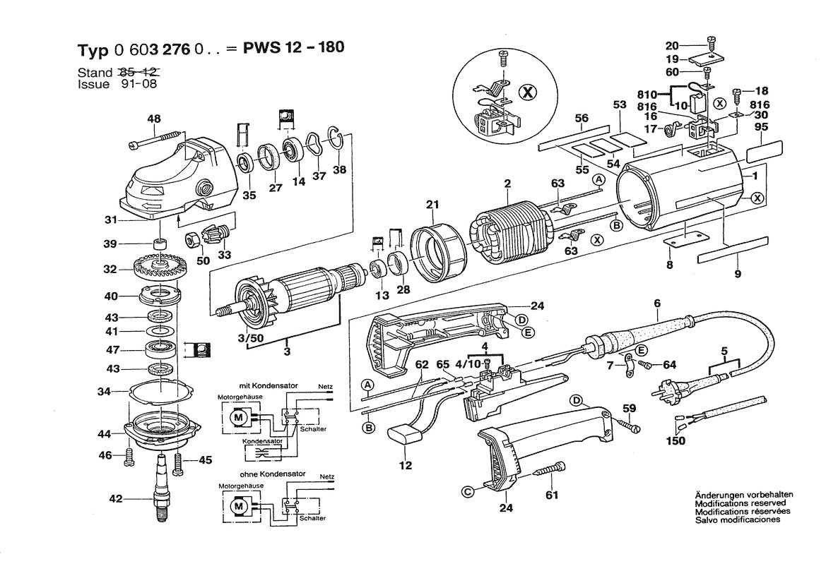 603276039 Bosch Grinder Parts Diagram