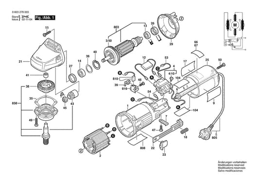 603278039 Bosch Grinder Parts Diagram