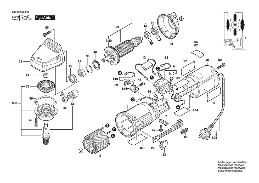 603278039 Bosch Grinder Parts Diagram