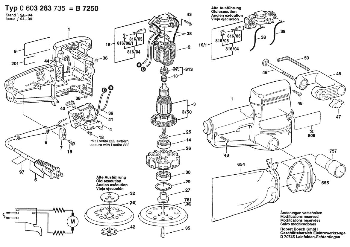 603283735 Bosch Sander Parts Diagram
