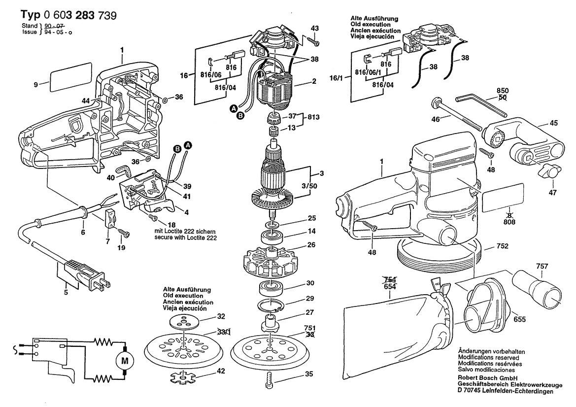 603283739 Bosch Sander Parts Diagram
