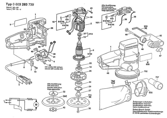 603283739 Bosch Sander Parts Diagram