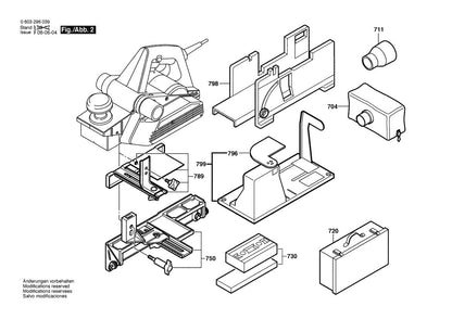 603296039 Bosch Planer Parts Diagram