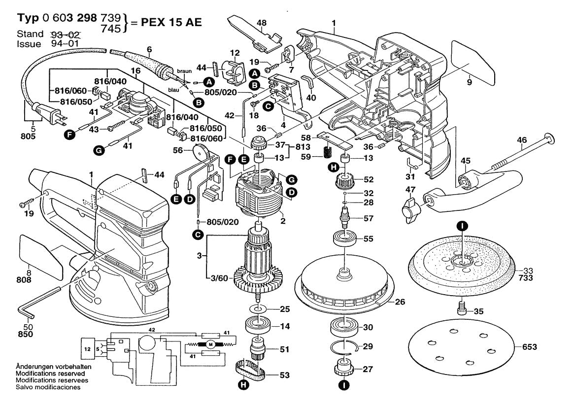 603298739 Bosch Sander Parts Diagram