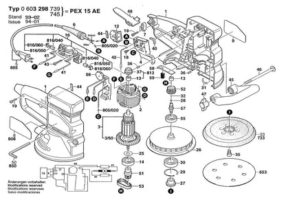 603298739 Bosch Sander Parts Diagram