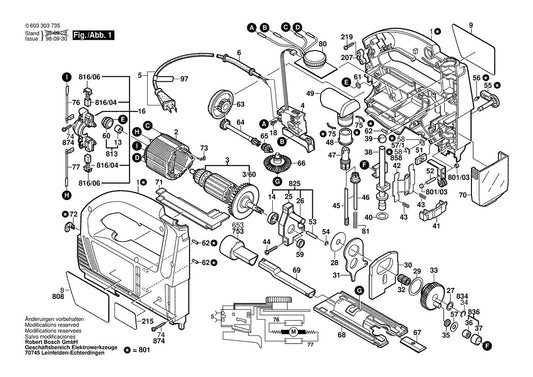 603303735 Bosch Jig Saw Parts Diagram
