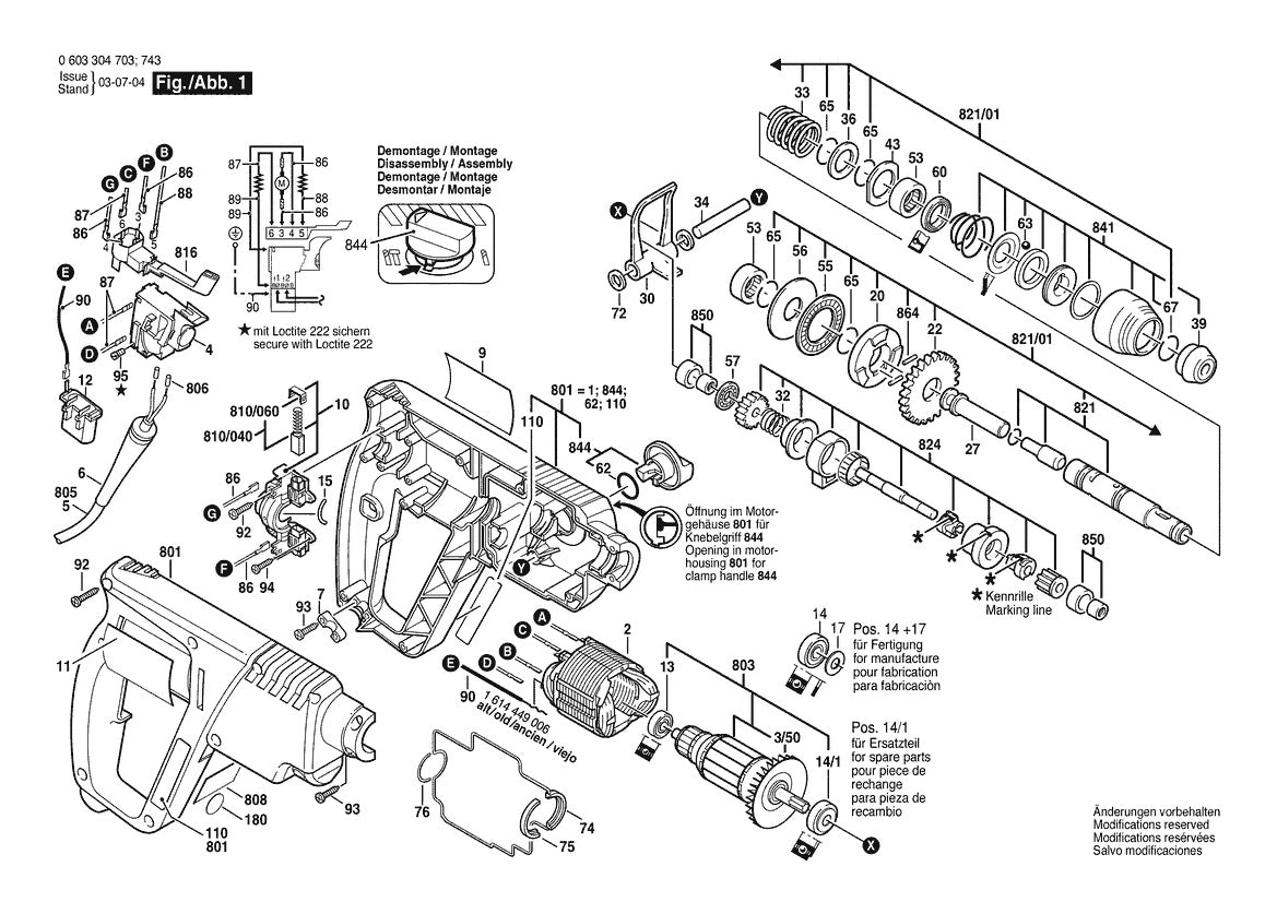 603304734 Bosch Rotary Hammer Parts Diagram