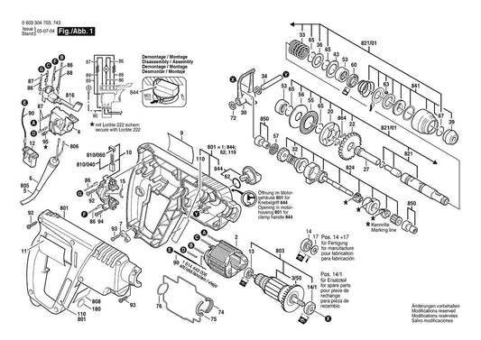 603304734 Bosch Rotary Hammer Parts Diagram
