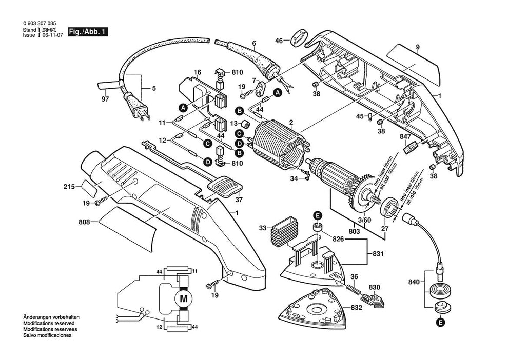 603307035 Bosch Sander Parts Diagram
