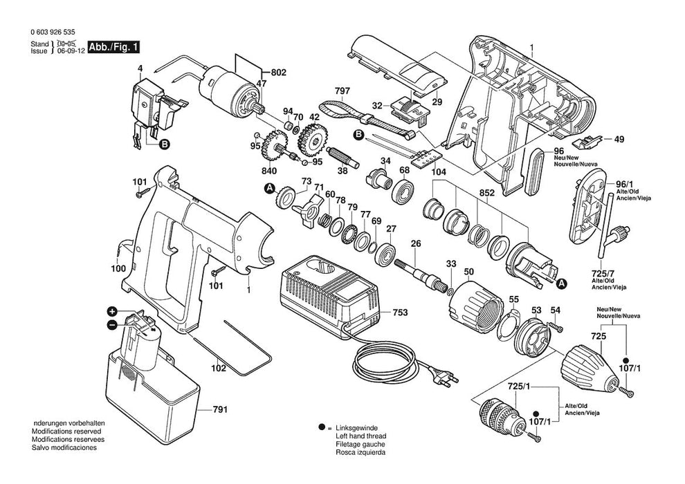 603926535 Bosch Hammer Drill Parts Diagram