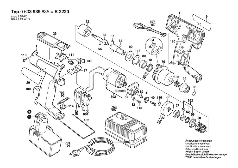 603939835 Bosch Impact Wrench Parts Diagram