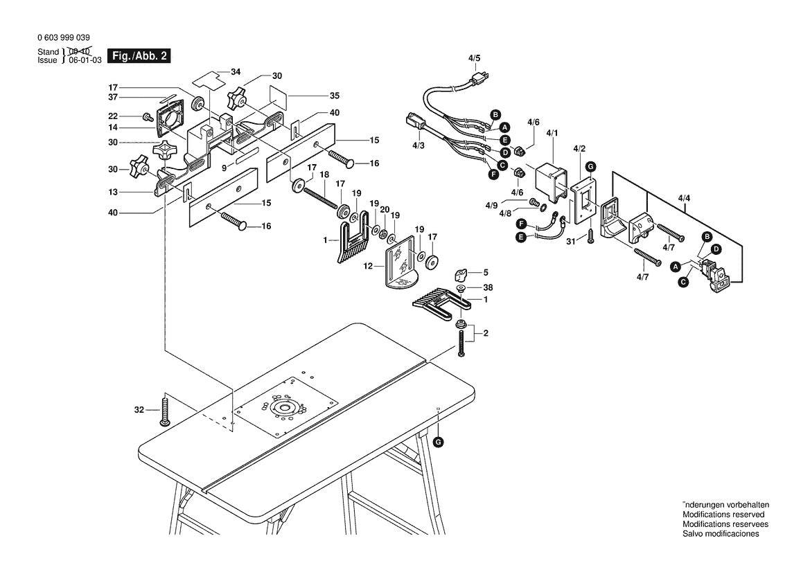 603999039 Bosch Router Parts Diagram