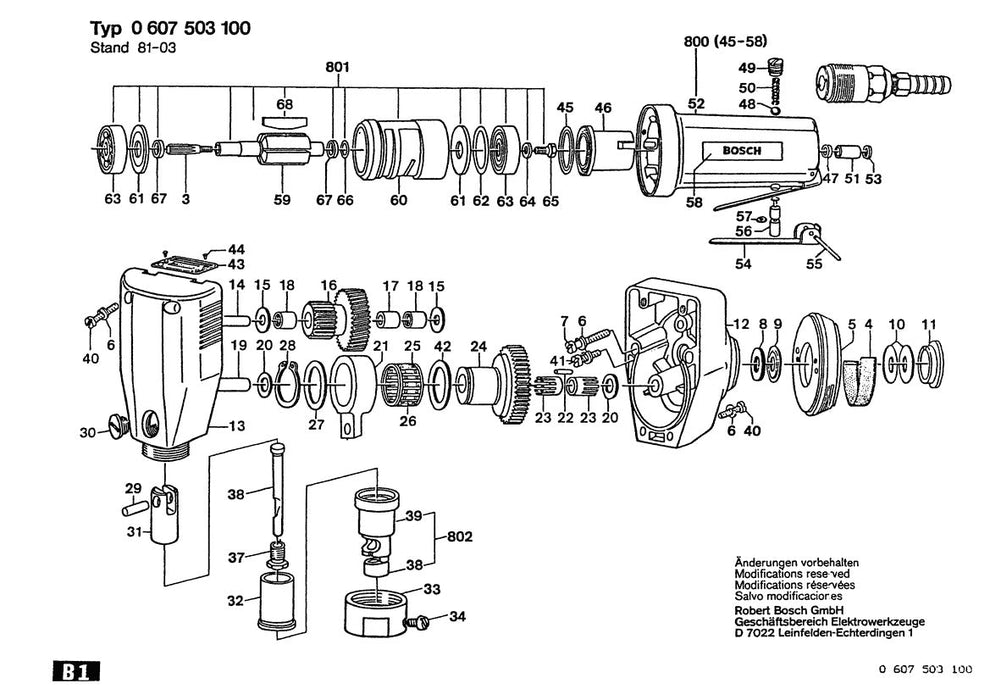 0607503100  Bosch Nibbler Bosch Nibbler Parts Diagram