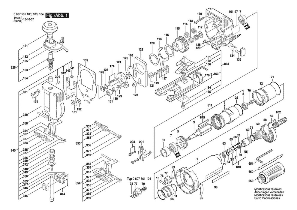 607561103 Bosch Jig Saw Parts Diagram