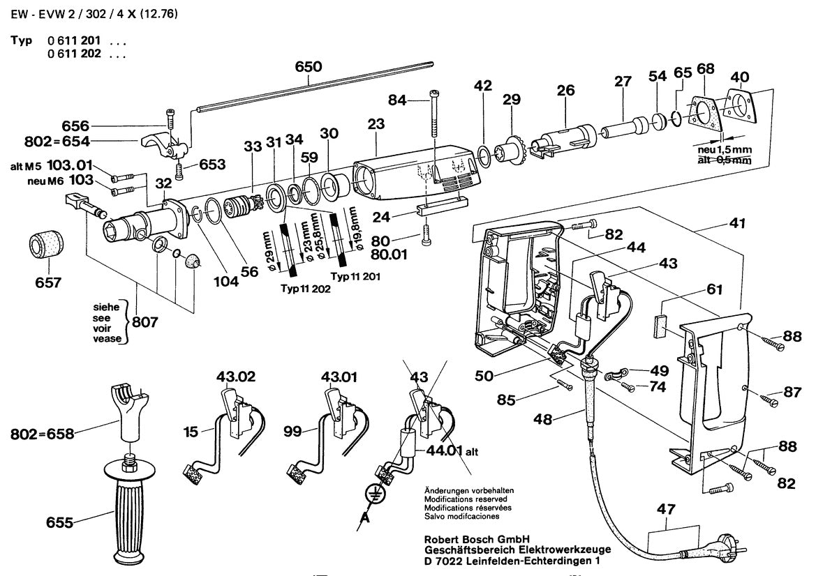 0611201034  Bosch Rotary Hammer Bosch Rotary Hammer Parts Diagram