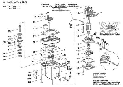 0611201034  Bosch Rotary Hammer Bosch Rotary Hammer Parts Diagram