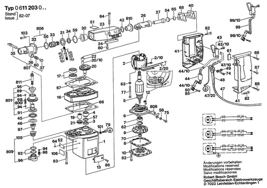 11203 (0611203034) Bosch 1-1 Bosch Rotary Hammer Parts Diagram