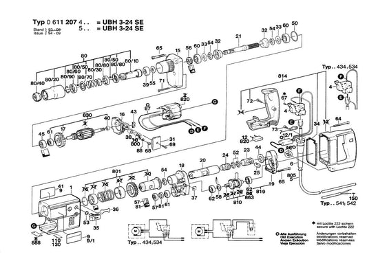 11207VS (0611207534) Bosch 7 Bosch Rotary Hammer Parts Diagram