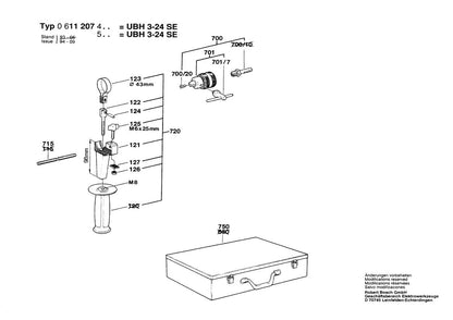 11207VS (0611207534) Bosch 7 Bosch Rotary Hammer Parts Diagram