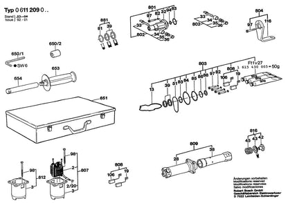 611209034 Bosch Rotary Hammer Parts Diagram