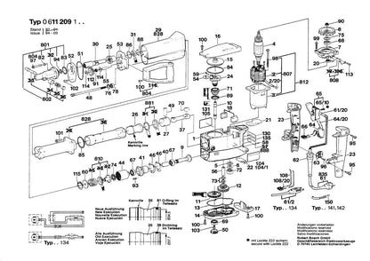 611209134 Bosch Rotary Hammer Parts Diagram