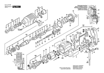 11210VSR (0611210534) Bosch 3 Bosch Rotary Hammer Parts Diagram
