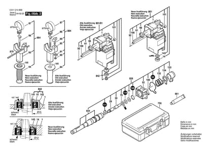 611214839 Bosch Hammer Drill Parts Diagram