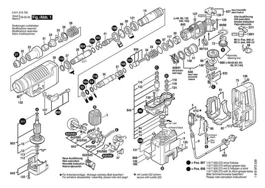 11216EVS (0611216734) Bosch 1-1 Bosch Rotary Hammer Parts Diagram