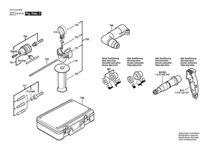 611218034 Bosch Rotary Hammer Parts Diagram