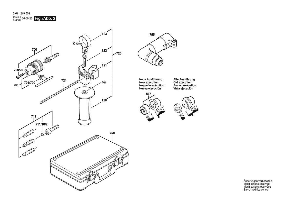 611218534 Bosch Rotary Hammer Parts Diagram