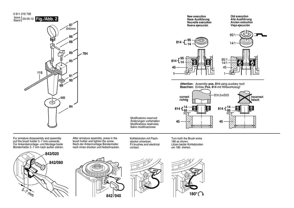 611219739 Bosch Hammer Drill Parts Diagram