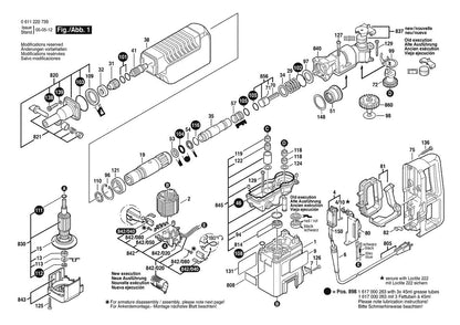 611220739 Bosch Hammer Drill Parts Diagram
