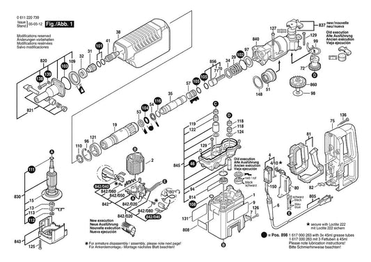 611220739 Bosch Hammer Drill Parts Diagram