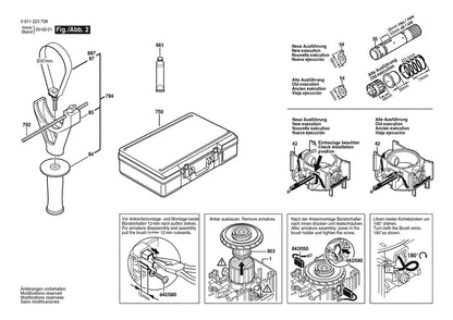 611223739 Bosch Hammer Drill Parts Diagram