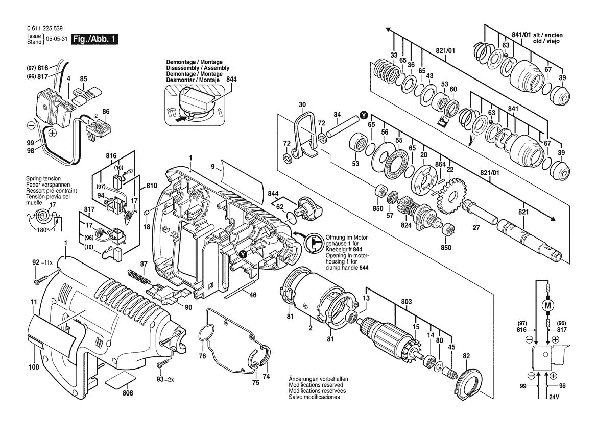 611225539 Bosch Hammer Drill Parts Diagram