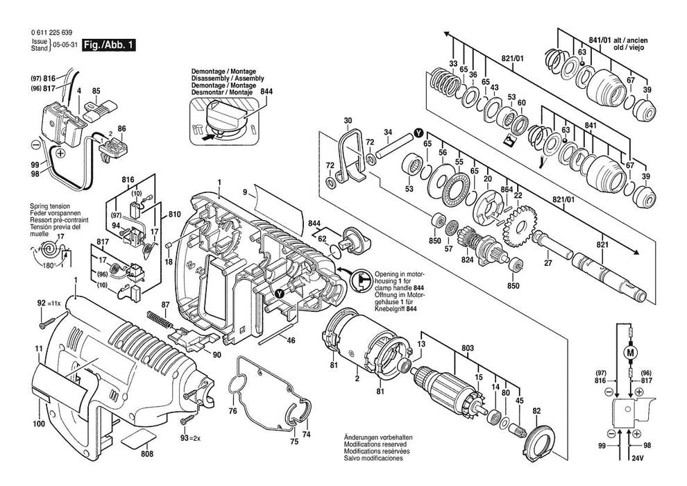 611225639 Bosch Rotary Hammer Parts Diagram