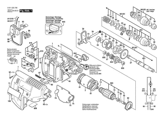 611225739 Bosch Hammer Drill Parts Diagram