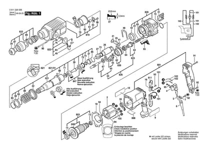 611226039 Bosch Rotary Hammer Parts Diagram